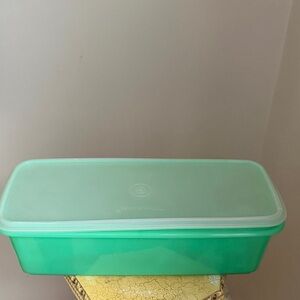 Vintage collectible Tupperware Green Storage Container
